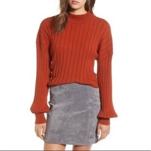 Leith Burnt Orange Women’s Turtleneck sweater